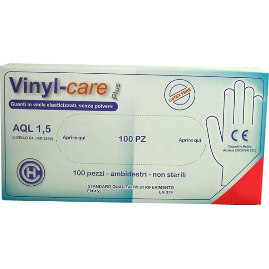 Guanti Vinyl Care Plus...
